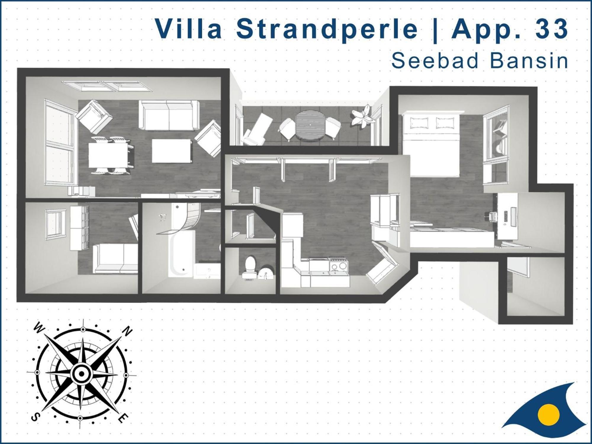 Villa Strandperle Whg 33 塞巴特黑灵斯多夫 外观 照片
